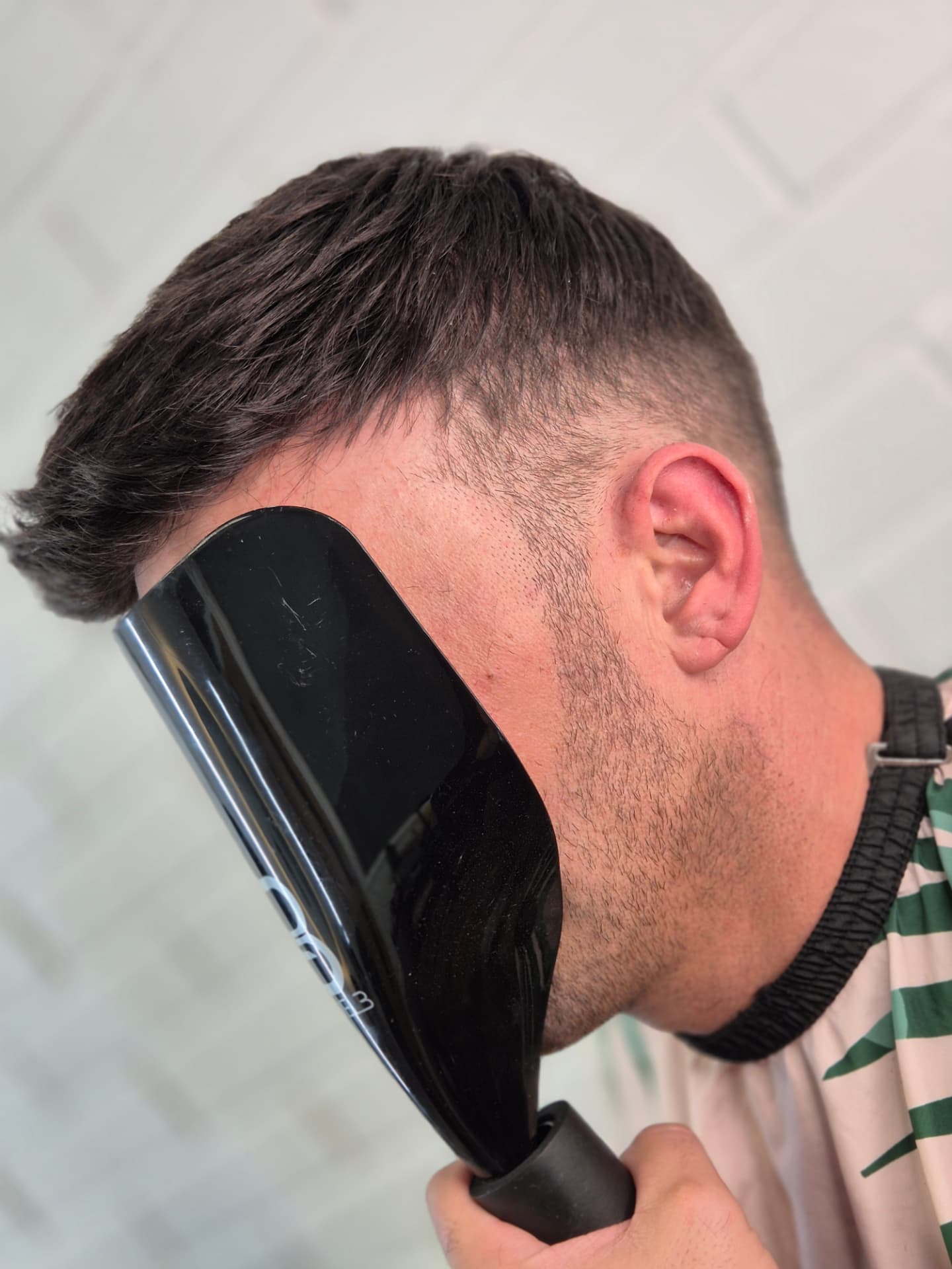 French crop hair system with natural hairline